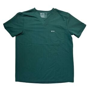 FIGS Scrubs Top; Technical Collection; Size LARGE; Dark Green